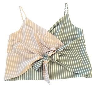 Mare Mare x Anthropologie Striped Tie Front Tank Size Medium NWT